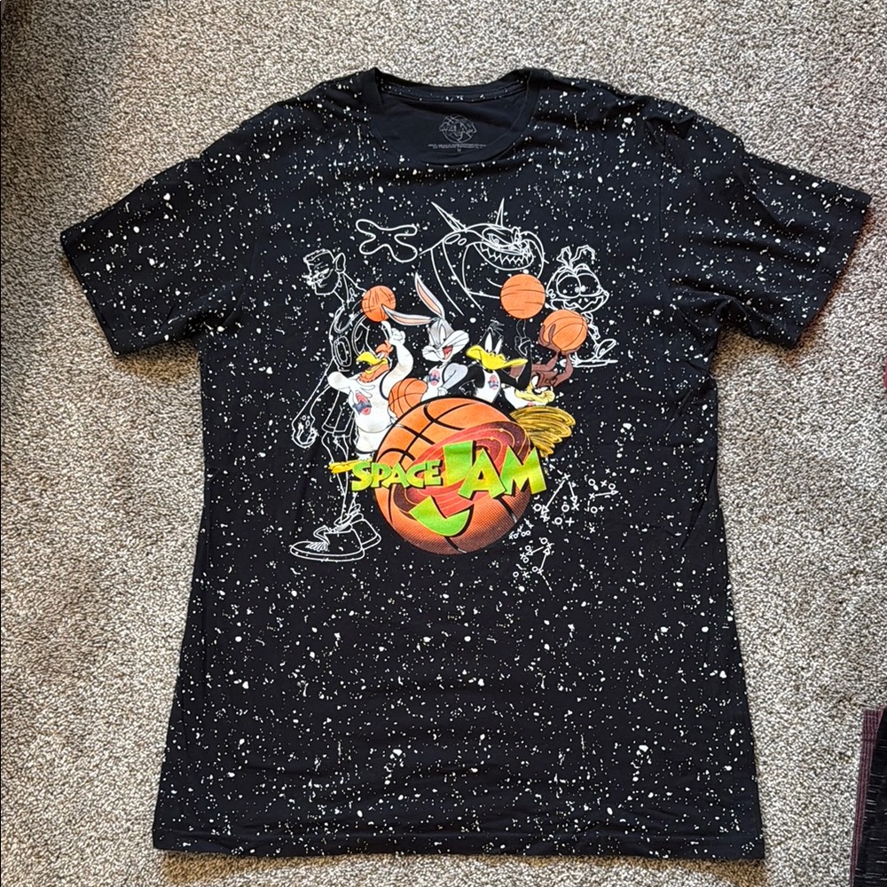 Space Jam Kids Black Graphic T-Shirt